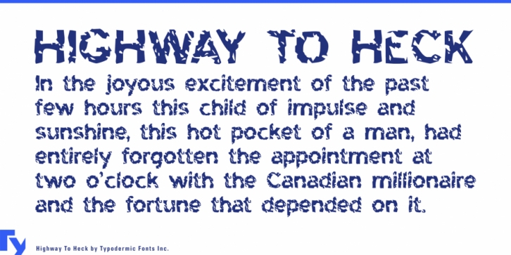 Highway to Heck font preview