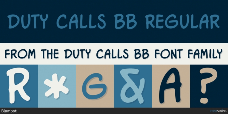 Duty Calls BB font preview