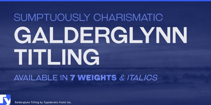 Galderglynn Titling font preview