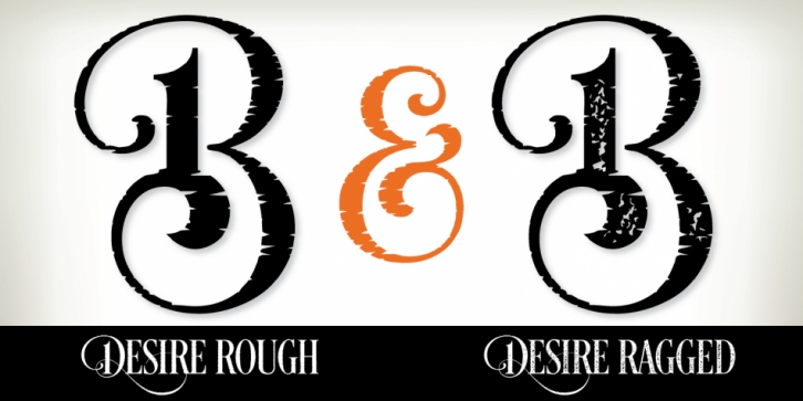 Desire Rough and Ragged font preview