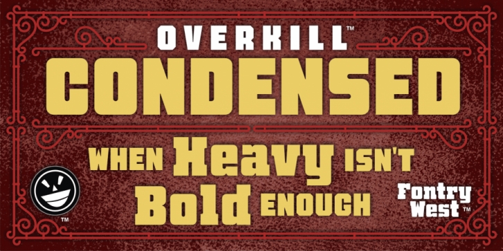 FTY OverKill Condensed font preview